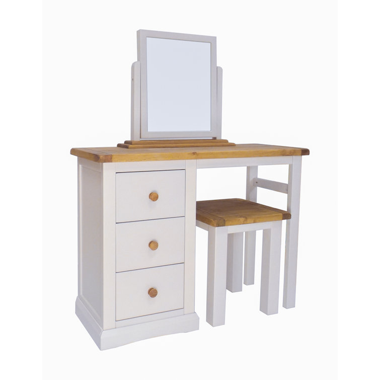 Brambly Cottage Bingley Dressing Table Set with Mirror Wayfair.co.uk